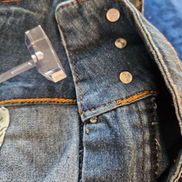 (NWT) Be-Girl Blue Wash Distressed Denim A Line Skirt Size 3XL - Picture 8 of 8